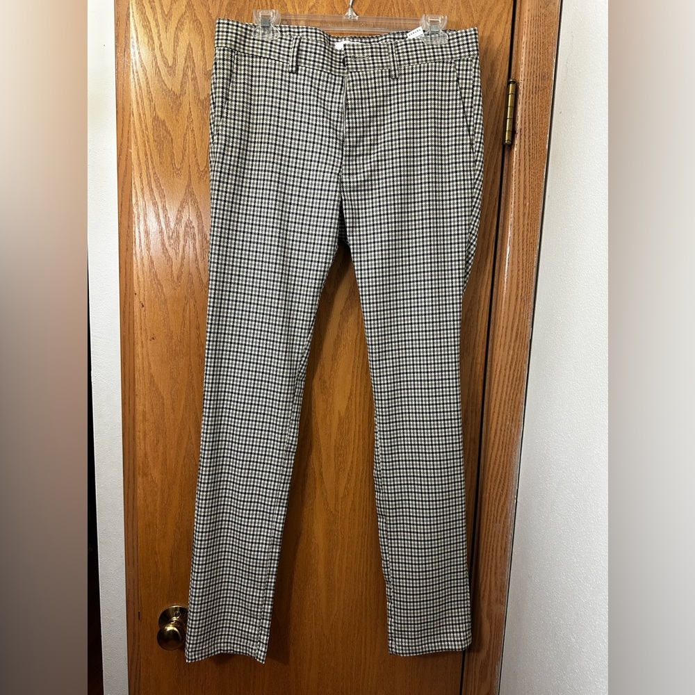 Men's Topman Checkered Pants - Black and White